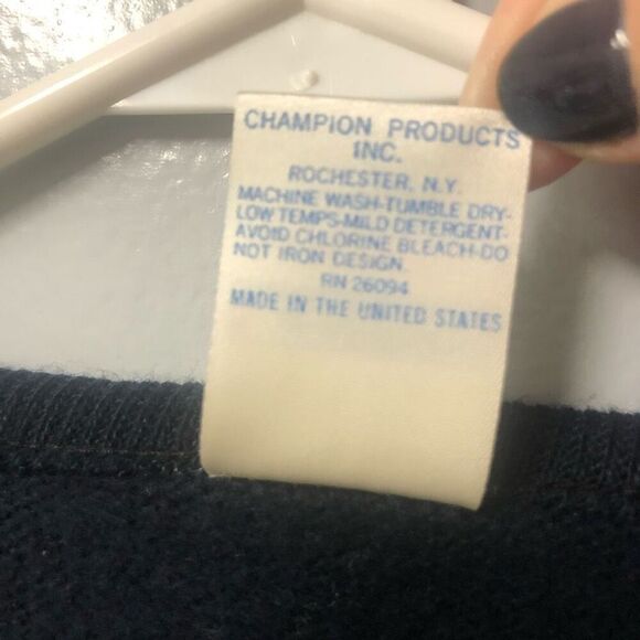 vintage champion v neck sweater navy blue shriners embroidered  size large - Picture 4 of 10